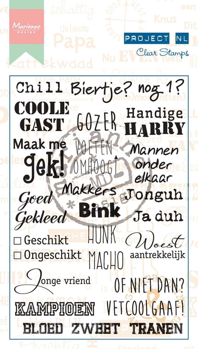 Marianne Design Stempel Project Nederlands  - Mannen (Nederlands)