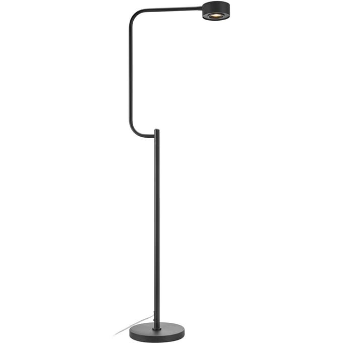Markslöjd LED vloerlamp Hugo, zwart, ijzer, hoogte 130 cm, dimbaar.
