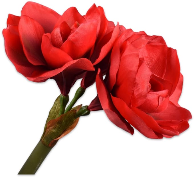 Silk-ka - Kunstbloem - amaryllis - rood - H61 cm