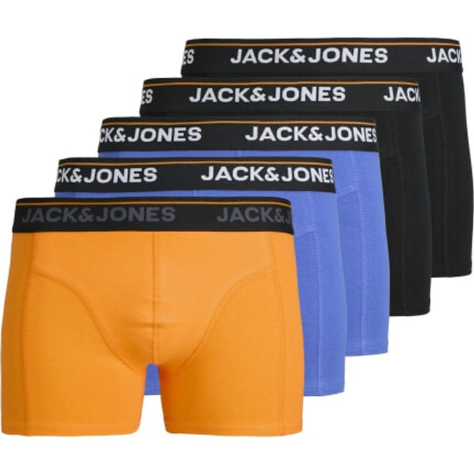 Jack & Jones Heren boxershorts trunks jactheodore 5-pack effen multicolor