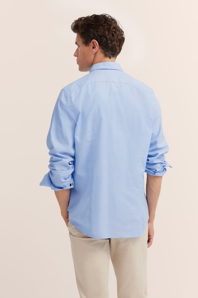 Bugatti Herren Casual overhemd met borstzak