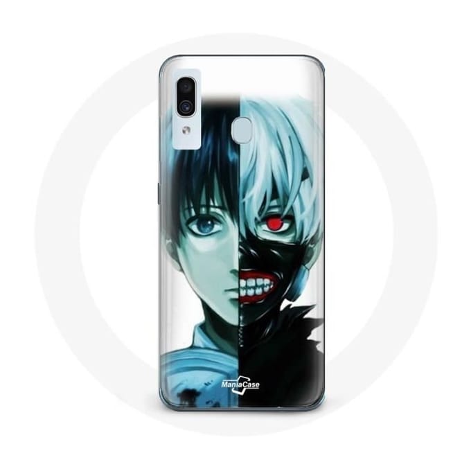 Coque pour Samsung Galaxy A20 Tokyo Ghoul Visage Moitié