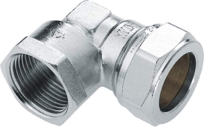Bonfix knelkoppeling - knie - binnendraad - 1/2 x 22mm - Vertint Messing