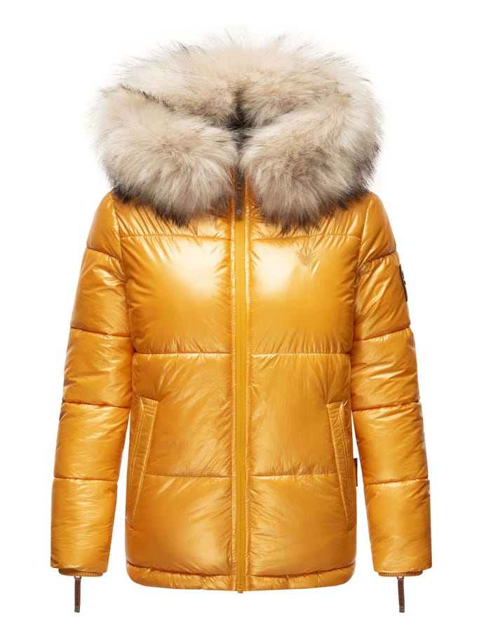 Navahoo Premium Dames Winterjas Tikunaa – Puffer Look, Warm & Met Kunstbontkraag