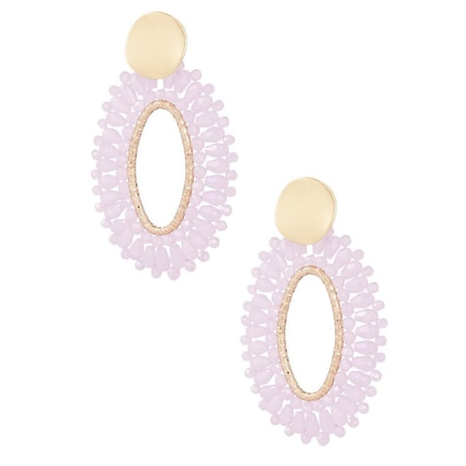 Yehwang Oorbellen Statement Ovaal goud roze