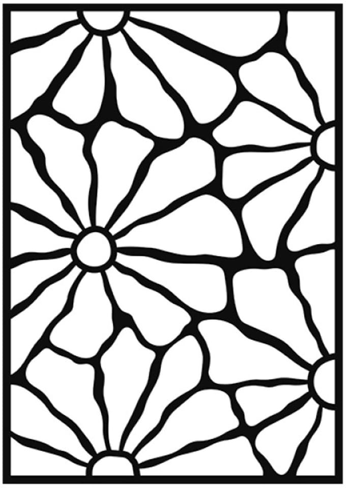 Bloem sjablon 21x29,7 cm - Artemio