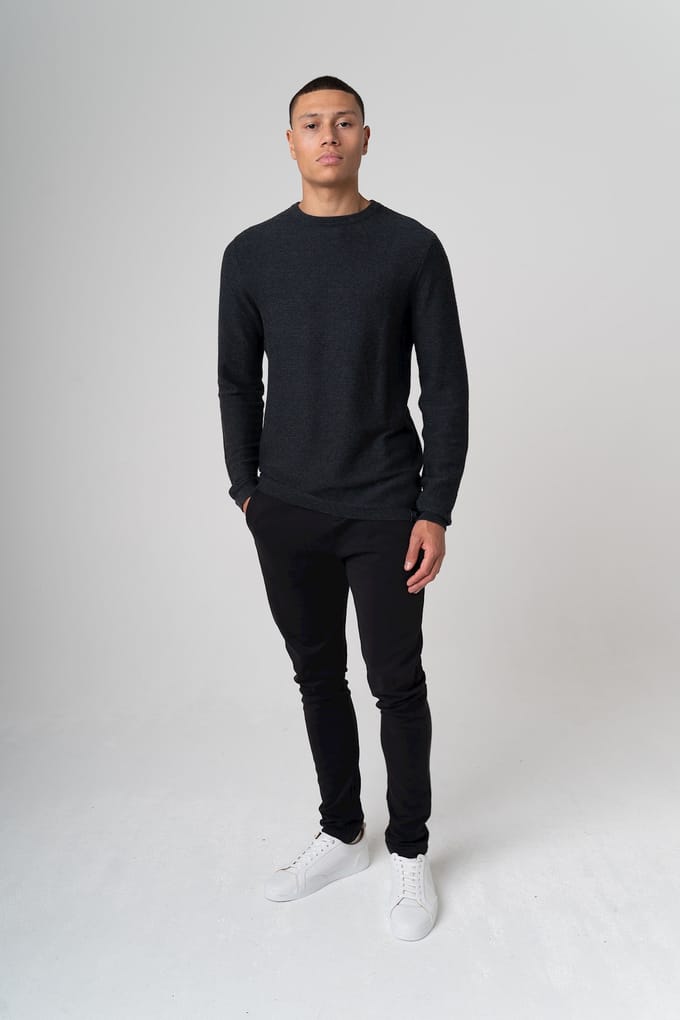 Kultivate KN JORDY  Pullover DarkGreyMelange   M
