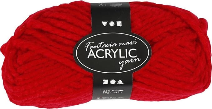 Creotime Acrylgaren Rood 35 M. 50 Gram