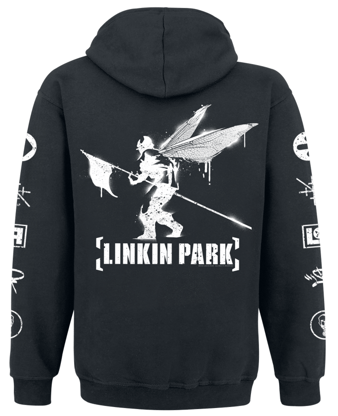 Linkin Park Vest met capuchon - Graffiti - S tot XXL - voor Mannen - zwart