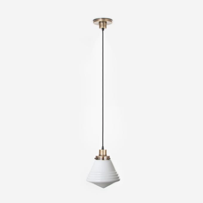 Hanglamp aan snoer Luxe School Small 20's Brons - Art Deco Trade