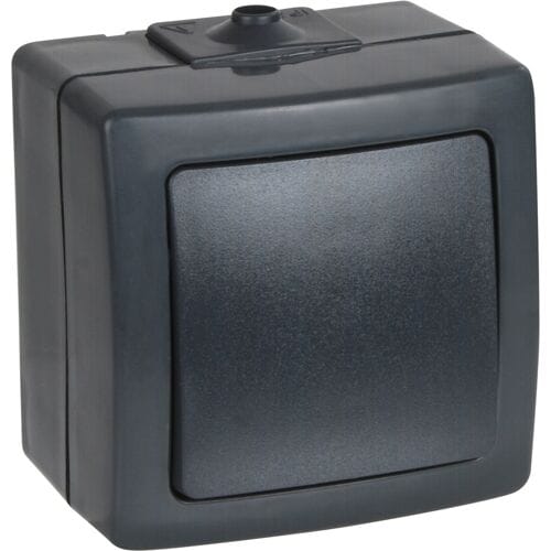 Kopp Nautic wipschakelaar wissel opbouw spatwaterdicht Mat antraciet IP44