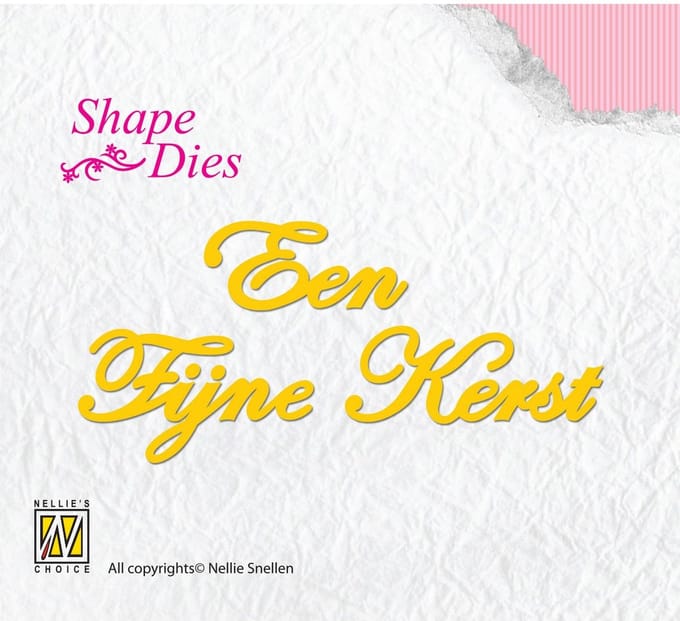 Nellies Choice Shape Mal -tekst (Nederlands) Een Fijne Kerst SD051