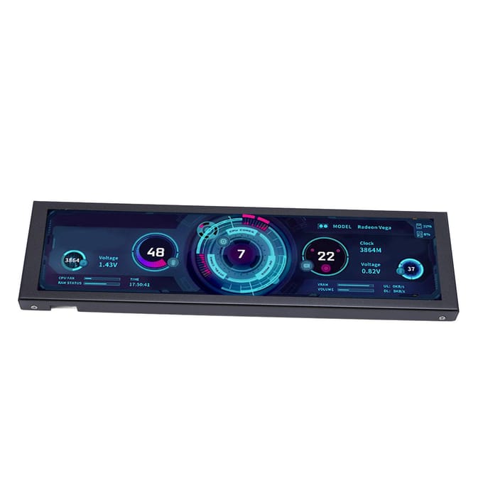 8,8 inch IPS-scherm 1920x480 resolutie Type C PH-interface Kleine geheugenkaartsleuf Computer blue