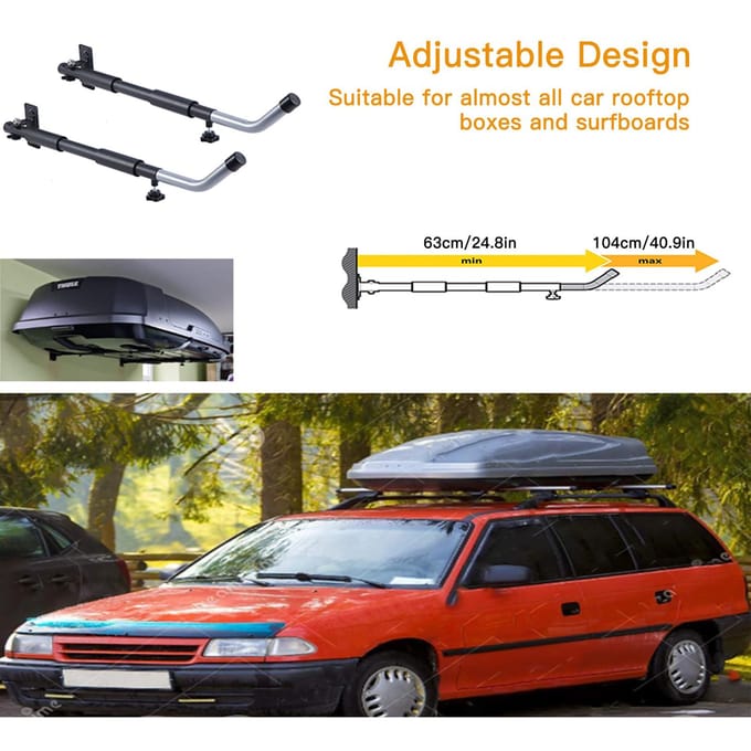 1 Paar Wandmontage Opbergrek voor Auto Dakdrager Koffer Paddleboard gray