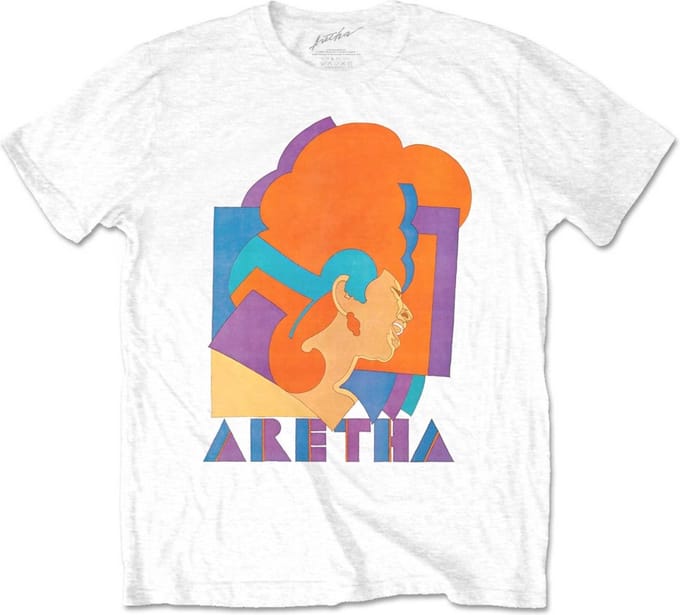 Aretha Franklin - Milton Graphic Heren T-shirt - S - Wit
