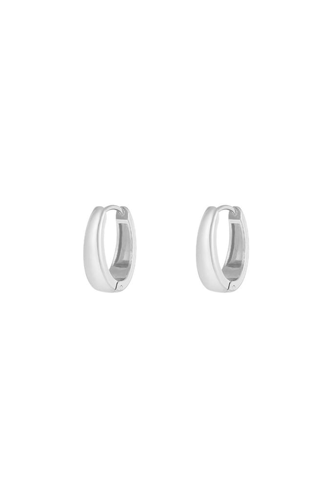 Bijoutheek Oorringen Ovale Hoop Zilver