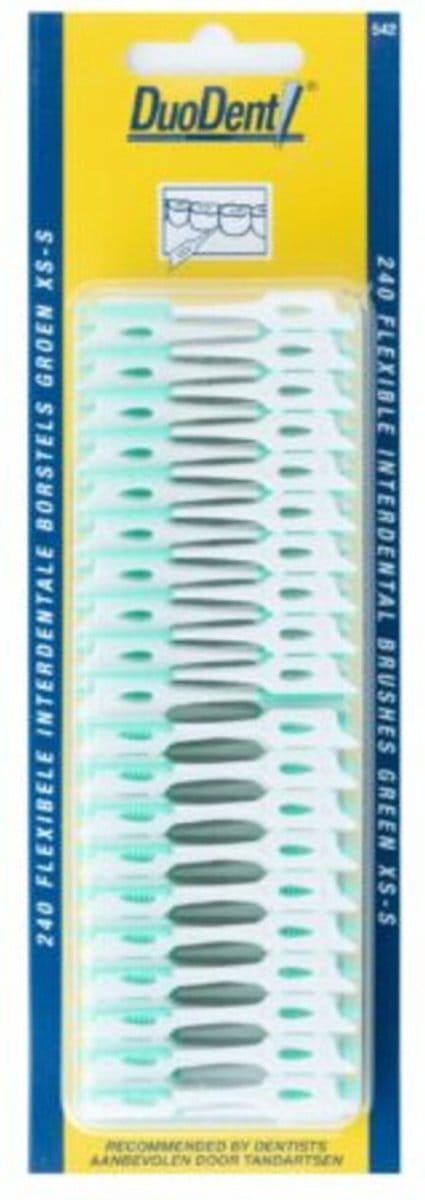 Duodent Flexibele Interdentale Borstels Groen XS-S 240 stuks