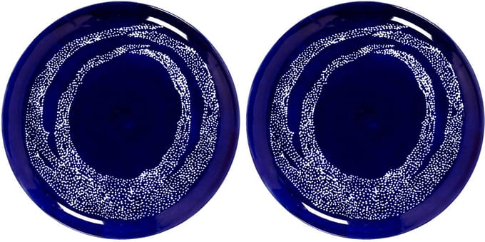 Serax - Ottolenghi Feast - Bord L - Donkerblauw/Wit - 26 Ø - 2 stuks