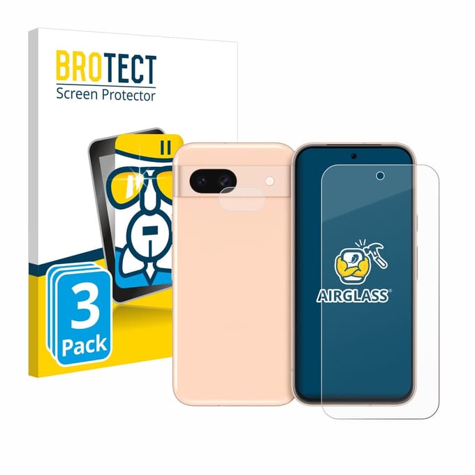 Screenprotector 3 Stuks voor Google Pixel 8a (Voor+Camera) Beschermglas transparant