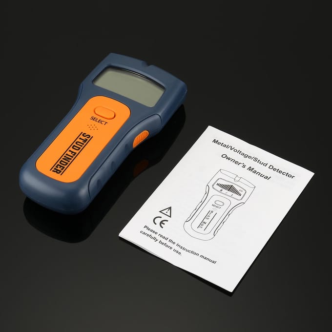 Handige 5-in-1 muurscanner, stud finder, houtmetaaldetector, geluidswaarschuwing veelkleurig