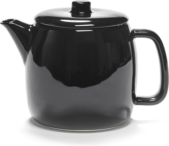 Serax by Vincent Van Duysen theepot | met rvs theefilter|zwart glans | 900ml