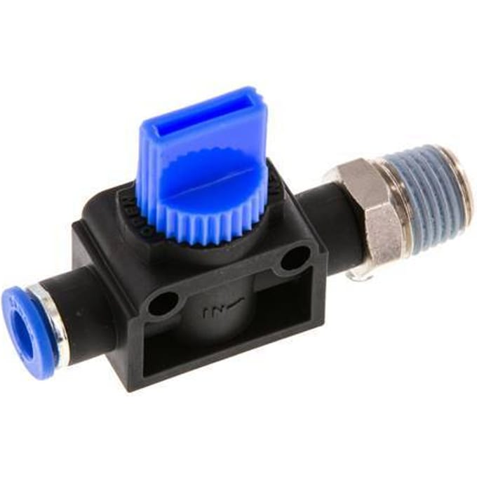 6 mm - R1/4'' Kunststof/Messing 3/2-Weg Handafsluiter Ontluchting aan Draadzijde
