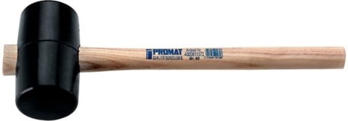Promat rubber hamer zwart 40 mm - 4000811570