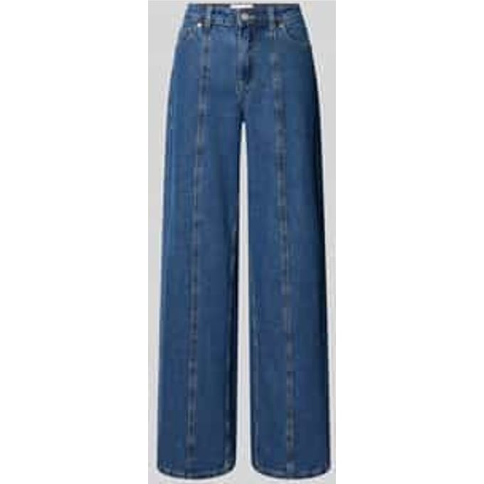 wide fit jeans met siernaden model 'Elsie'