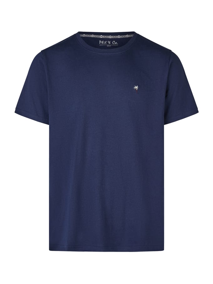 Phil & Co Heren Shortama Korte Pyjama Set Palm Blauw - Maat XL
