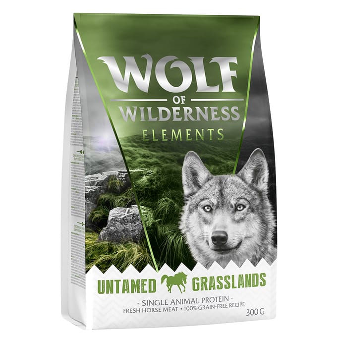 Probeer nu! Wolf of Wilderness Droogvoer voor Honden Nieuwe: Untamed Grasslands - Paard (300 g)