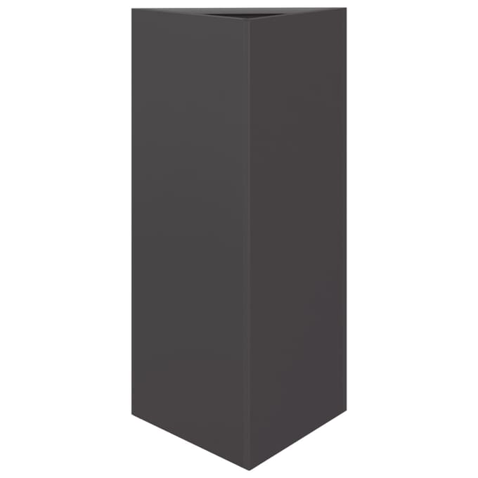 vidaXL - Plantenbak - driehoek - 40x34,5x70 - cm - staal - zwart