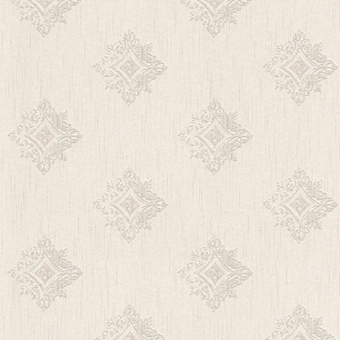 Barok behang Profhome 962002-GU textiel behang gestructureerd in barok stijl mat beige grijs 5,33 m2