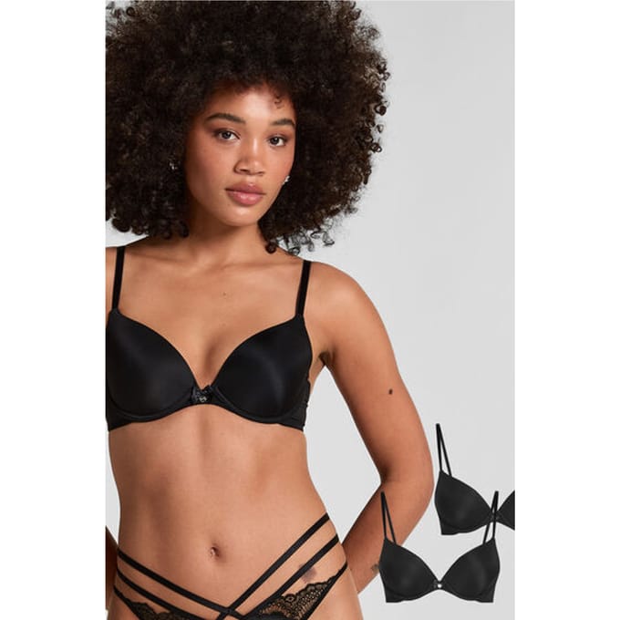 Hunkemöller 2-pack voorgevormde beugel bh Zwart