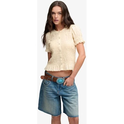 Gesmokte damesblouse Superdry
