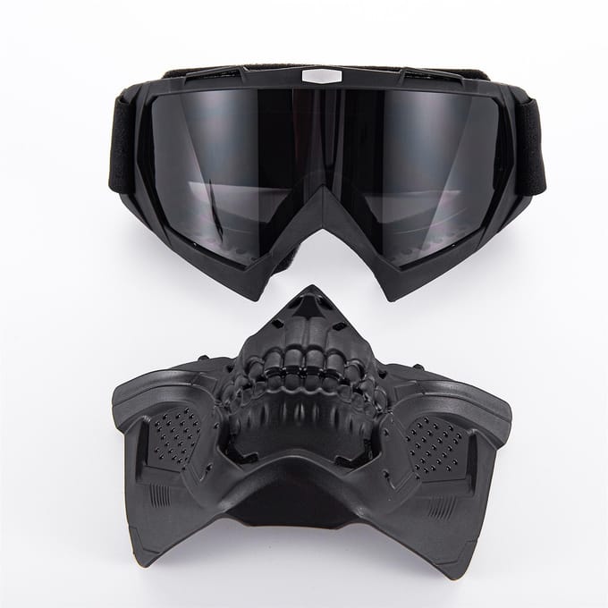 Tactische schedelmondmasker motorfiets off-road winddichte bril helmbril rijbril