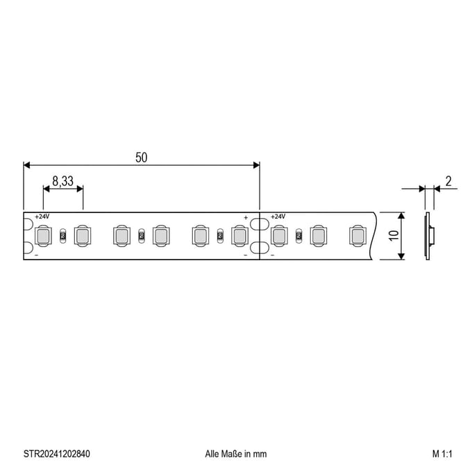 EVN STR2024 LED strip IP20 5m 72W 4.000K