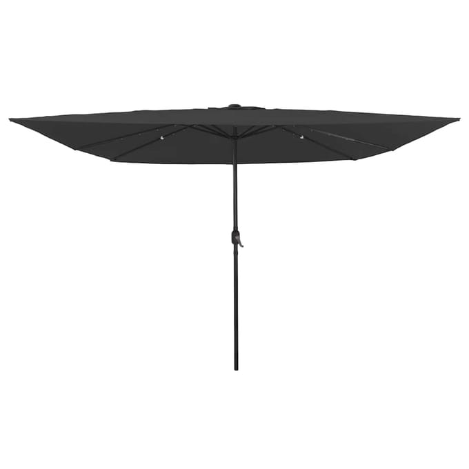 vidaXL - Tuinparasol - 295 - x - 295 - x - 245 - cm - Polyester - en - Staal - Antraciet