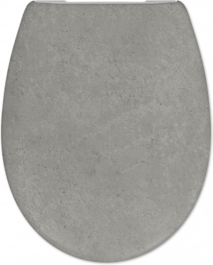 Sanifun Toiletbril Béton B – Duroplast – Soft-Close & Quick-Release – Betonlook – Universeel