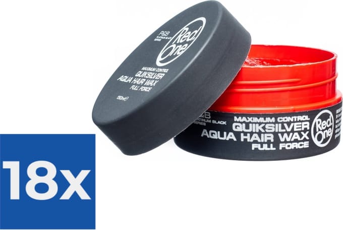 Red One Quicksilver Aqua Hair Wax 150ml - Voordeelverpakking 18 stuks