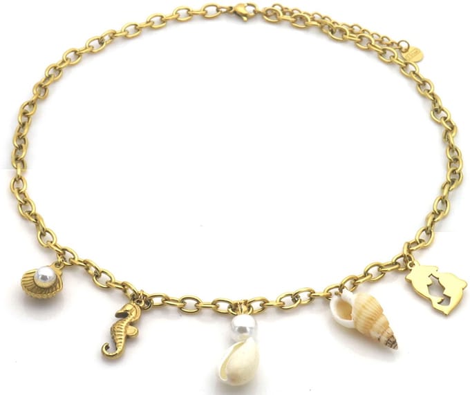 RVS Ketting – Zee-thema Bedels – 40-45cm – Stijlvol & Duurzaam