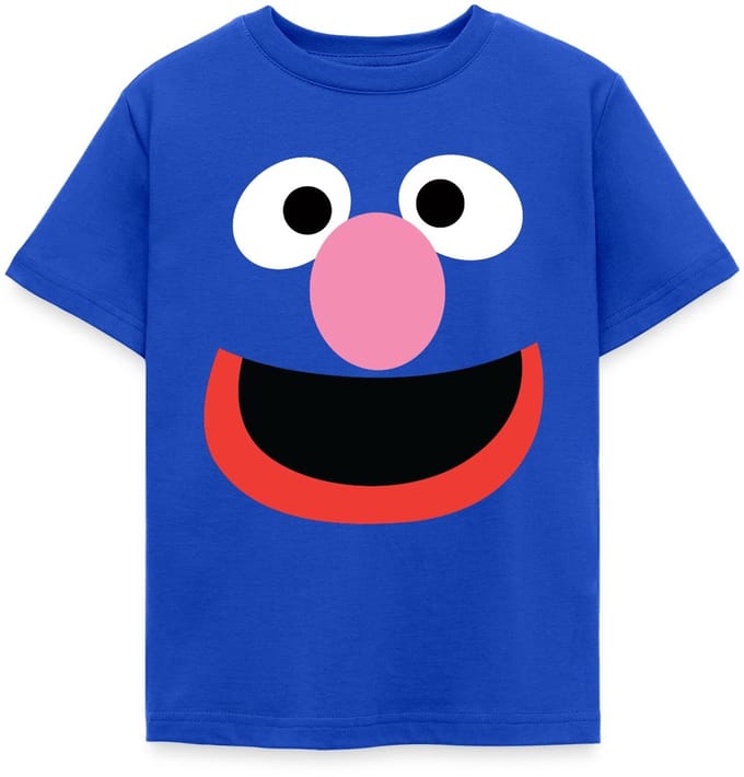 Sesamstraat Grobi Gezicht Kostuum T-Shirt Kinderen
