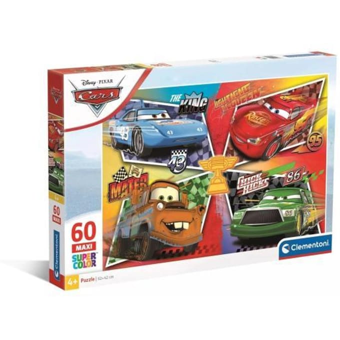 Clementoni - Puzzel - 60 Maxi Stukjes - Cars Thema - Kinderpuzzel - Vanaf 4 jaar