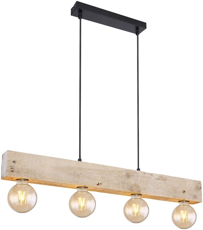 Moderne 4-lichts hanglamp met E27 fitting | 80 x 6 x 120 cm | Woonkamer | Eetkamer