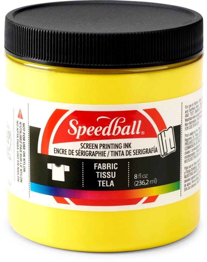 Fabric ink yellow screen printing -Speedball