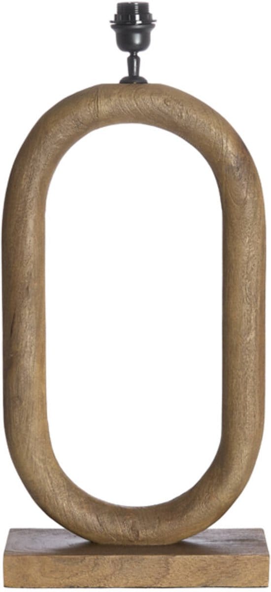 Light & Living - tafellamp - PACECO - bruin grijs - hout - losse armatuur - E27 - 7041733