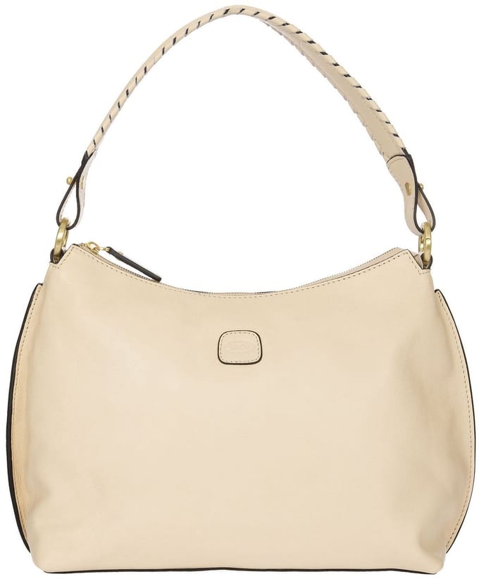 BRIC'S Leren Schoudertas Volterra Shoulderbag Ivory Crème