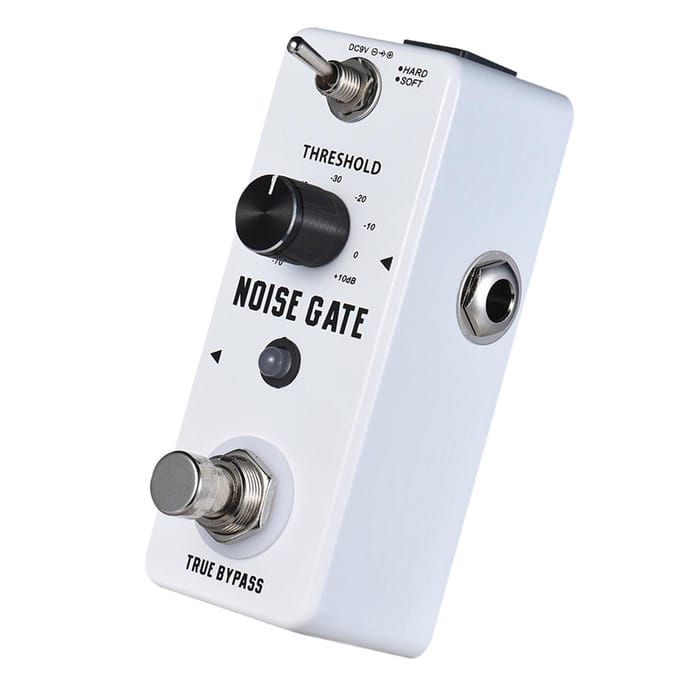 Rowin Noise Gate Ruisreductie Gitaareffectpedaal 2 Modi Aluminiumlegering Behuizing True Bypass white
