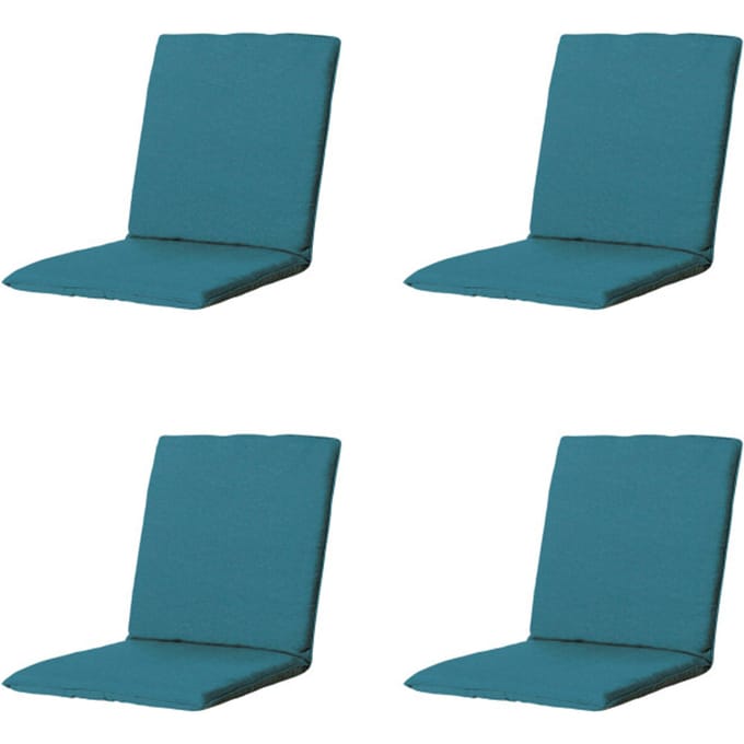 Madison - Stapelstoelkussen Panama sea blue - Ca. 97x49 cm - Set van 4