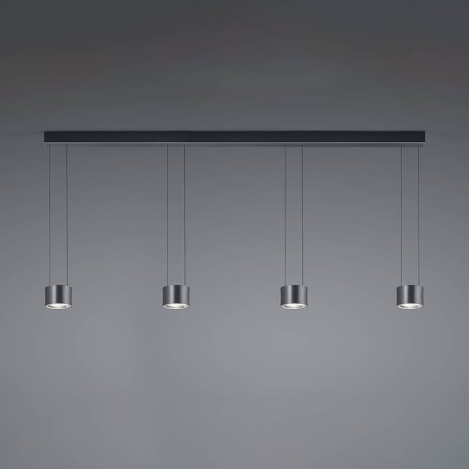 BANKAMP Impulse Flex LED hanglamp 4-lamps zwart