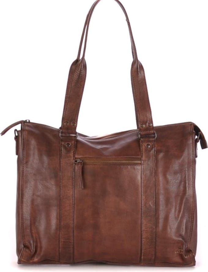 Bear Design Mea Leren Schoudertas / Laptoptas 13,3" - Bruin
